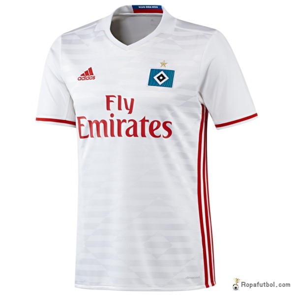 Camiseta Hamburgo S.V. Replica Primera Ropa 2016/17 Blanco